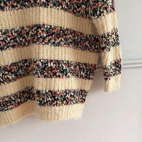 LA FEE VERTE > Confetti Striped Eyelash Sweater - Picture 2 of 5
